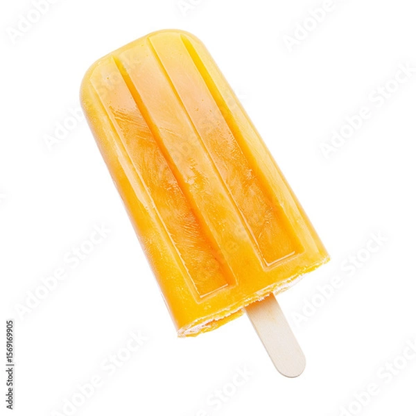 Obraz orange popsicle white background
