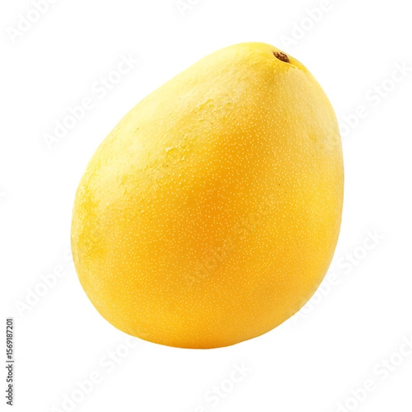 Fototapeta Ripe yellow mango tropical fruit market food photography bright environment close-up view freshness concept