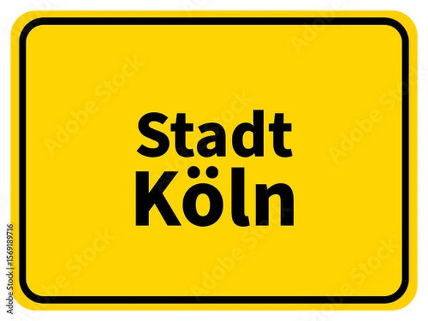 Obraz Illustration of a city entrance sign for the city of Köln (Cologne)	