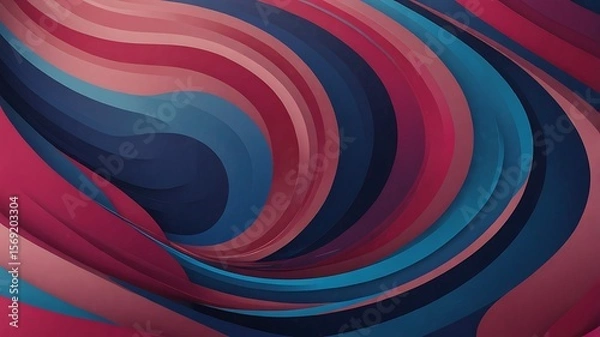 Obraz Abstract swirling pattern featuring shades of blue and red creating a dynamic visual effect