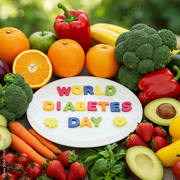 Obraz World Diabetes Day Healthy Eating for Better Management