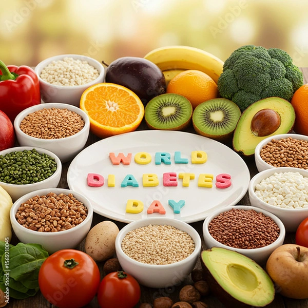 Obraz World Diabetes Day Healthy Eating  Nutritional Choices for Better Management