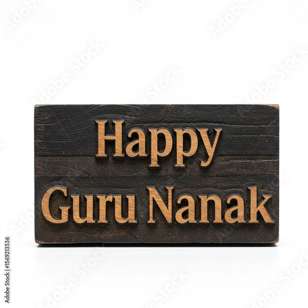 Obraz Happy Guru Nanak Jayanti Celebrate with this Festive Wooden Sign