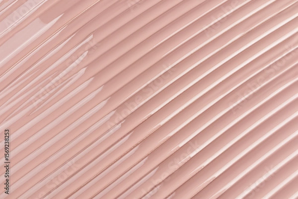 Obraz Chic cosmetic background texture of liquid foundation powder in natural tone. delicate parallel stripes. natural highlights of the texture. Layout.
