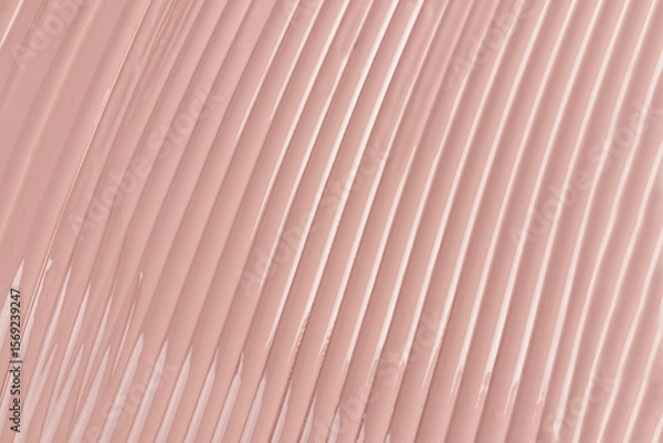 Obraz A sample of liquid foundation in a natural tone. delicate parallel stripes of foundation with highlights. natural cosmetic. layout for advertising.