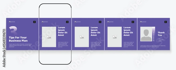 Fototapeta Social media banner frame or social media carousel template or media carousel post design. Editable post frame design.	