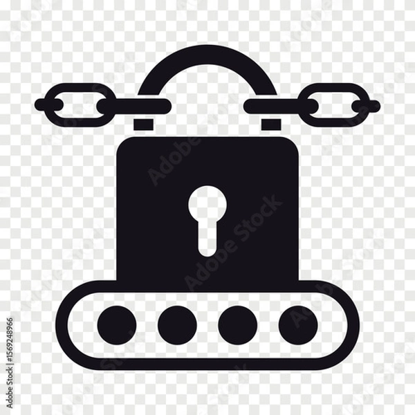Fototapeta chain lock vector flat icon