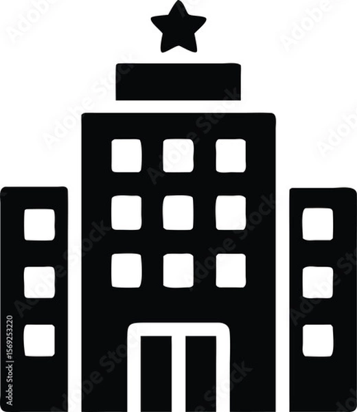 Obraz hotel building icon