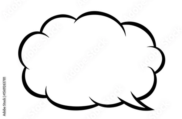 Fototapeta Vector illustration of a lively cartoon speech bubble