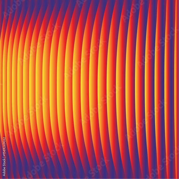 Fototapeta Abstract. background with gradient stripes in purple, yellow, red, and orange. Dynamic modern design with wavy and layered effects. vector.