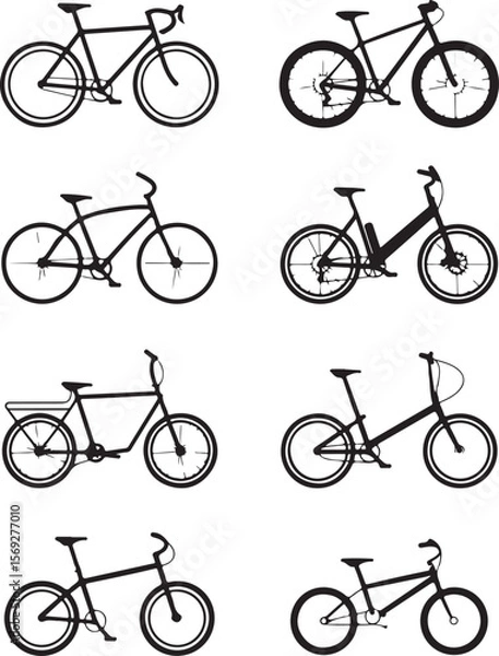 Fototapeta Guide to Different Bicycle Types Road, Mountain, Hybrid, Electric, and More