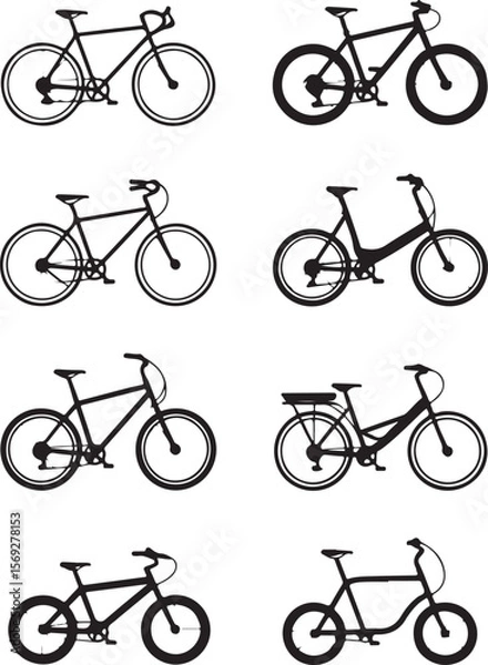 Fototapeta Different Bicycle Types A Guide to Choosing the Right Bike