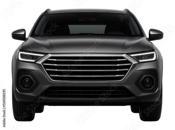 Fototapeta Crossover with a wide front stance and hexagonal fog light surrounds