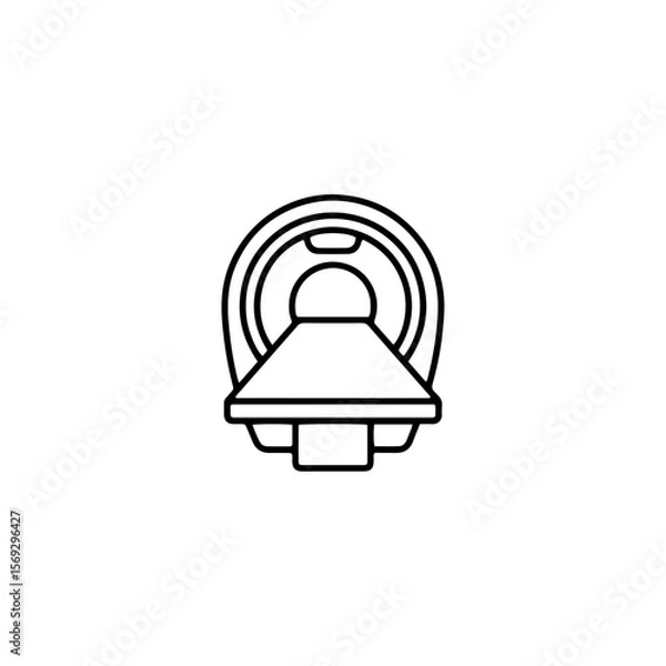 Fototapeta Magnetic resonance imaging icon flat vector design. 