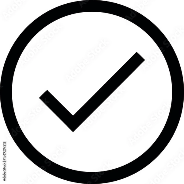 Fototapeta Check Mark Icon Simple, Clean, and Versatile Design Element