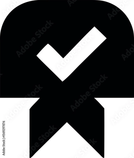 Fototapeta Approved Checklist Icon High-Quality Vector Graphic for Design Projects