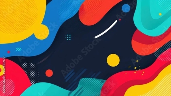 Obraz Vibrant abstract background featuring colorful shapes and patterns, ideal for creative projects
