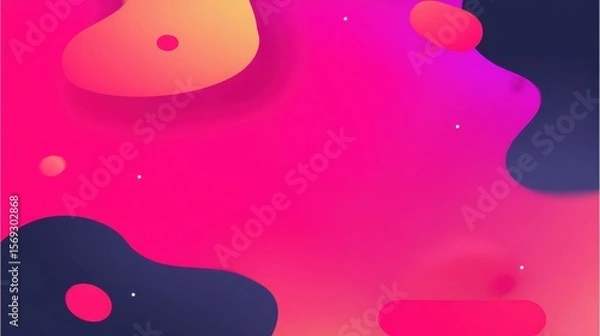 Obraz Vibrant abstract background featuring fluid shapes in pink and dark hues, ideal for design use