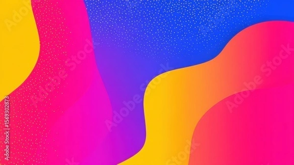 Obraz Vibrant abstract background featuring flowing shapes in bright colors, ideal for design projects