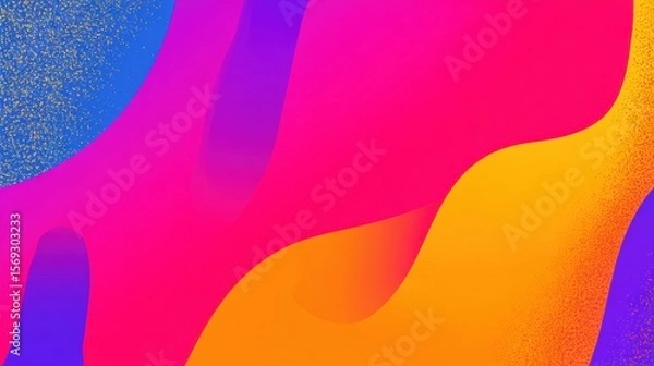 Obraz Vibrant abstract background featuring fluid shapes in pink, orange, and blue hues