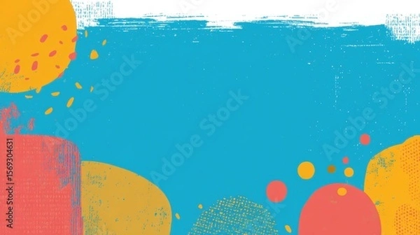 Obraz Vibrant abstract background with colorful shapes and textures, ideal for creative designs