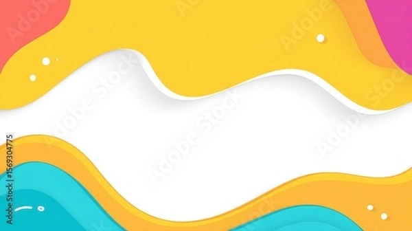 Obraz Vibrant abstract background with colorful waves and smooth curves, ideal for creative designs