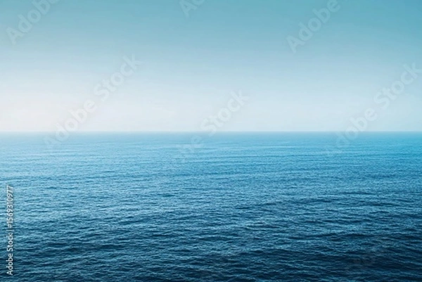 Fototapeta Minimalist Ocean Horizon with Space for Typography