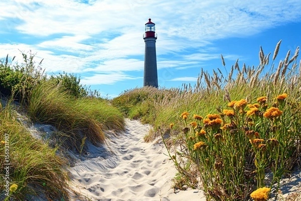 Fototapeta Lighthouse on a Summer Day