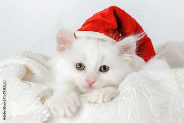 Obraz Whimsical Feline Persona: A Maine Coon in Anthropomorphic Attire – Magic Hats, Glasses, Sunglasses, Swimming Goggles & More, in Close-Up on White Background
Get up close with a charmingly anthropomorp