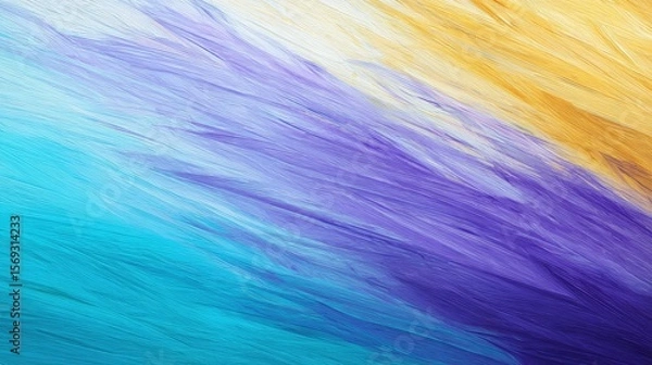 Obraz Vibrant abstract painting with flowing colors of blue, purple, and orange, evoking motion