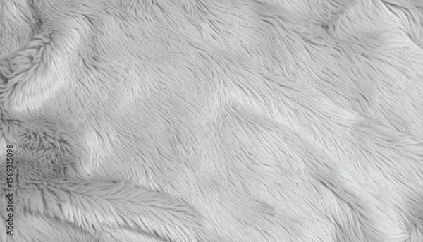 Obraz Light Grey Soft Fur Texture. Flat Surface. Background. Wallpaper.