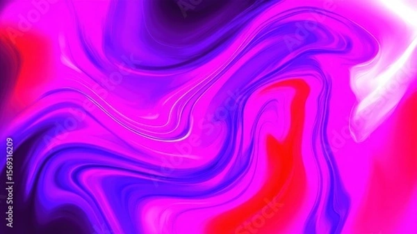 Obraz Vibrant abstract swirl of pink, purple, and red colors creating a dynamic visual effect