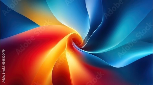 Obraz Vibrant swirling abstract pattern showcasing dynamic colors blending seamlessly in motion