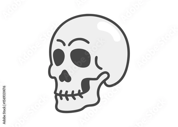 Fototapeta A human skull Vector, skull Icon Illustration