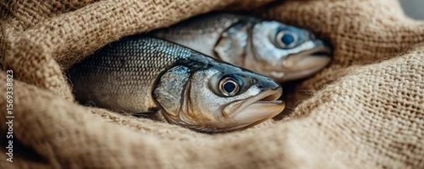 Fototapeta Nourishing the  concept: A person  wellness by taking fish oil supplements for improved health and vitality, Generative AI