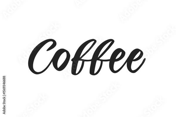 Fototapeta coffee letters icon logo for cafe isolated background