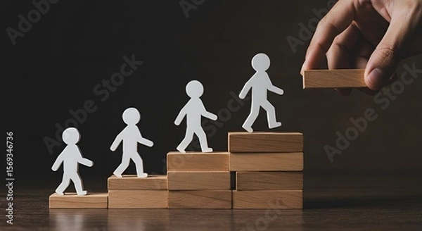 Fototapeta An inspirational coaching concept image showcasing a mentor giving personal growth and development advice, with a focus on career advancement, skill improvement
