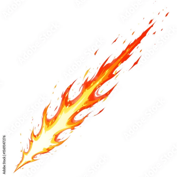 Obraz fire slash effect on transparent background	
