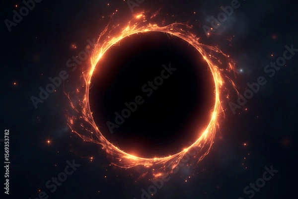 Fototapeta Solar Eclipse with Radiant Corona and Fiery Prominences

