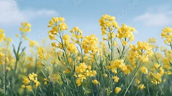 Fototapeta Hope in Bloom — Yellow Flower in Soft-Focused Meadow as a Symbol of Spring Awakening, Mindful Presence, and Emotional Clarity