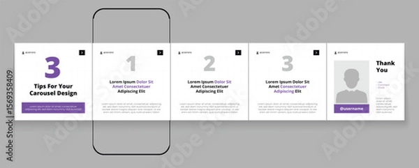 Fototapeta Social media banner frame or social media carousel template or media carousel post design. Editable post frame design.	