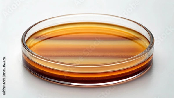 Fototapeta Rare earth processing rare earth processing solution is displayed in petri dish showcasing beautiful layered colors