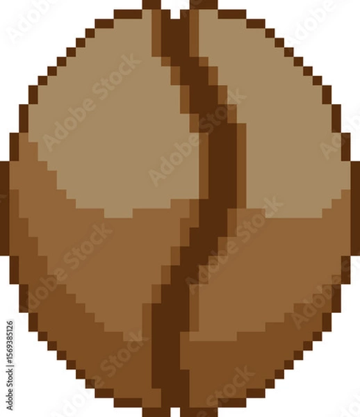 Obraz Pixel art Coffee beans one