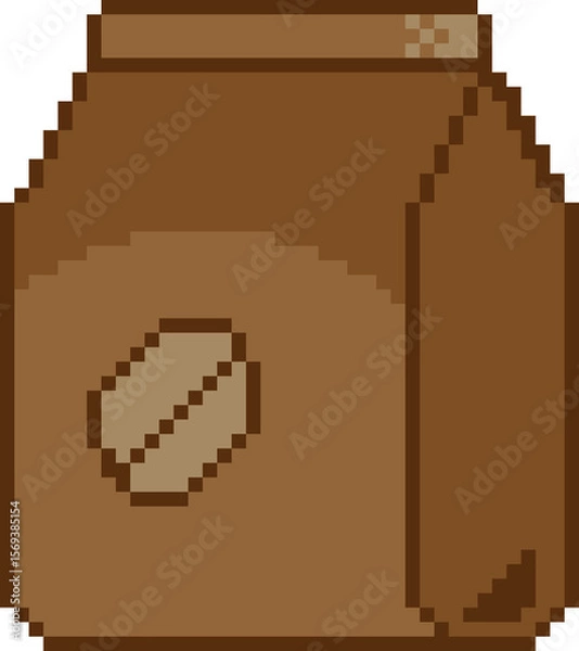 Obraz Pixel art Coffee bag