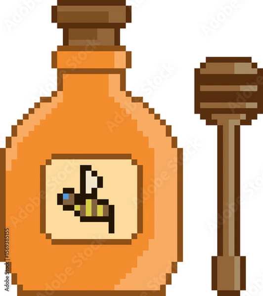Obraz Pixel art Honey syrup