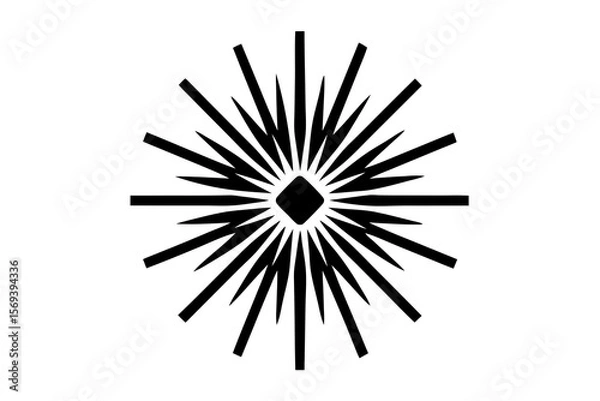 Obraz vector illustration of a black star