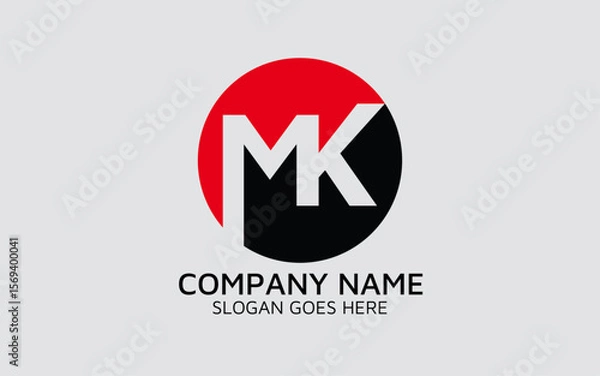 Obraz Modern MK Logo Design Service For Your Company