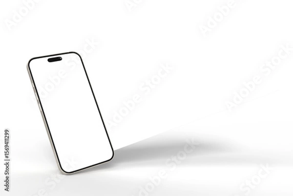 Obraz 3D Smartphone and Social media 4 Items carousel feed post mockup isolated on background. Social frame mobile app page template for user post feed, like, share, comment, portfolios, online shops, Ads