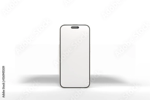 Obraz 3D Smartphone and Social media 4 Items carousel feed post mockup isolated on background. Social frame mobile app page template for user post feed, like, share, comment, portfolios, online shops, Ads
