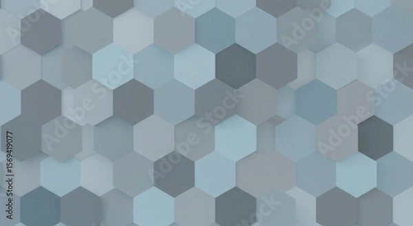 Obraz Monochromatic Blue-Gray Hexagonal Pattern